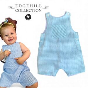 NWT Edgehill Collection Unisex Gingham Romper — 100% Cotton